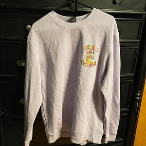 Disney Lilac Crewneck Sweatshirt with Colorful Vibin’ & Thrivin’ Graphic